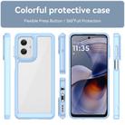 For Motorola Moto G55 5G Colorful Series Acrylic Hybrid TPU Phone Case(Blue) - 2