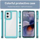 For Motorola Moto G55 5G Colorful Series Acrylic Hybrid TPU Phone Case(Transparent Blue) - 2