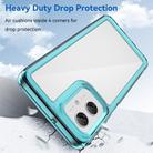 For Motorola Moto G55 5G Colorful Series Acrylic Hybrid TPU Phone Case(Transparent Blue) - 3