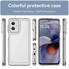 For Motorola Moto G55 5G Colorful Series Acrylic Hybrid TPU Phone Case(Transparent) - 2