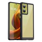For Motorola Moto G85 Colorful Series Acrylic Hybrid TPU Phone Case(Black) - 1