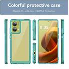 For Motorola Moto G85 Colorful Series Acrylic Hybrid TPU Phone Case(Transparent Blue) - 2