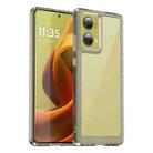For Motorola S50 Neo Colorful Series Acrylic Hybrid TPU Phone Case(Transparent Grey) - 1