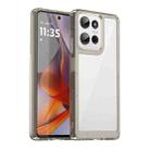 For Motorola Moto G75 5G Colorful Series Acrylic Hybrid TPU Phone Case(Transparent Grey) - 1