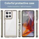 For Motorola Moto G75 5G Colorful Series Acrylic Hybrid TPU Phone Case(Transparent Grey) - 2