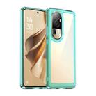 For OPPO Reno10 Pro Global Colorful Series Acrylic + TPU Phone Case(Transparent Blue) - 1