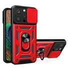 For iPhone 15 Pro Max Sliding Camera Cover Design TPU+PC Phone Case(Red) - 1