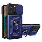 For iPhone 15 Pro Max Sliding Camera Cover Design TPU+PC Phone Case(Blue) - 1