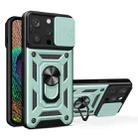 For iPhone 15 Pro Max Sliding Camera Cover Design TPU+PC Phone Case(Green) - 1