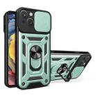 For iPhone 15 Plus Sliding Camera Cover Design TPU+PC Phone Case(Green) - 1