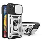 For iPhone 15 Sliding Camera Cover Design TPU+PC Phone Case(Silver) - 1