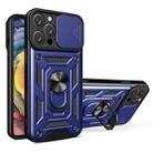 For iPhone 16 Pro Max Sliding Camera Cover Design TPU+PC Phone Case(Blue) - 1