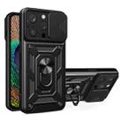 For iPhone 16 Pro Sliding Camera Cover Design TPU+PC Phone Case(Black) - 1