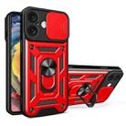 For iPhone 16 Plus Sliding Camera Cover Design TPU+PC Phone Case(Red) - 1