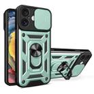 For iPhone 16 Plus Sliding Camera Cover Design TPU+PC Phone Case(Green) - 1