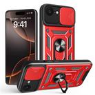For iPhone 16e Sliding Camera Cover Design TPU+PC Phone Case(Red) - 1