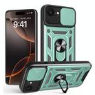 For iPhone 16e Sliding Camera Cover Design TPU+PC Phone Case(Green) - 1