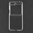 For Samsung Galaxy Z Flip5 Transparent TPU Hinge Airbag Shockproof Protective Phone Case - 1