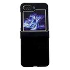 For Samsung Galaxy Z Flip5 Pure Color Hinge Shockproof Phone Case(Black) - 1