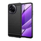 For Realme Narzo 60X Brushed Texture Carbon Fiber TPU Phone Case(Black) - 1