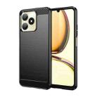 For Realme Note 50 Carbon Fiber Brushed Texture TPU Phone Case(Black) - 1