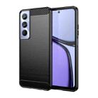 For Realme C65 4G Brushed Texture Carbon Fiber TPU Phone Case(Black) - 1