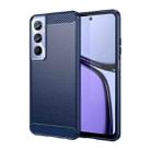 For Realme C65 4G Brushed Texture Carbon Fiber TPU Phone Case(Blue) - 1