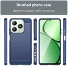 For Realme C61 Brushed Texture Carbon Fiber TPU Phone Case(Blue) - 2