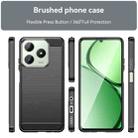 For Realme C63 Brushed Texture Carbon Fiber TPU Phone Case(Black) - 2