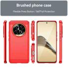 For Realme 13 Pro+ 5G Brushed Texture Carbon Fiber TPU Phone Case(Red) - 2