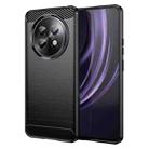 For Realme P1 Speed Carbon Fiber Brushed Texture TPU Phone Case(Black) - 1