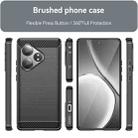 For Realme GT 6 Carbon Fiber Brushed Texture TPU Phone Case(Black) - 2