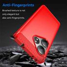 For Realme GT 6 Carbon Fiber Brushed Texture TPU Phone Case(Red) - 3