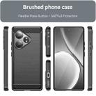 For Realme GT Neo6 SE Carbon Fiber Brushed Texture TPU Phone Case(Black) - 2