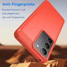 For Realme 14x 5G Carbon Fiber Brushed Texture TPU Phone Case(Red) - 3