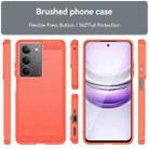 For Realme C75 Carbon Fiber Brushed Texture TPU Phone Case(Red) - 2
