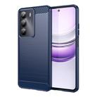 For Realme V70 Carbon Fiber Brushed Texture TPU Phone Case(Blue) - 1