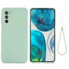 For Motorola Moto G71s 5G Pure Color Liquid Silicone Shockproof Phone Case(Green) - 1