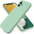 For Motorola Moto G14 Pure Color Liquid Silicone Shockproof Phone Case(Green) - 1
