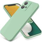 For Motorola Edge 40 Neo Pure Color Liquid Silicone Shockproof Phone Case(Green) - 1