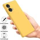 For Motorola Moto G85 Pure Color Liquid Silicone Shockproof Phone Case(Yellow) - 2