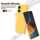 For Motorola Moto G85 Pure Color Liquid Silicone Shockproof Phone Case(Yellow) - 3