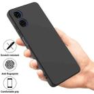 For Motorola Moto E14 Pure Color Liquid Silicone Shockproof Phone Case(Black) - 2