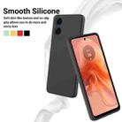 For Motorola Moto E14 Pure Color Liquid Silicone Shockproof Phone Case(Black) - 3