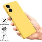 For Motorola Moto E14 Pure Color Liquid Silicone Shockproof Phone Case(Yellow) - 2