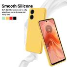 For Motorola Moto E14 Pure Color Liquid Silicone Shockproof Phone Case(Yellow) - 3