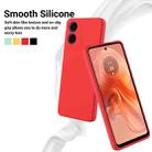 For Motorola Moto E14 Pure Color Liquid Silicone Shockproof Phone Case(Red) - 3