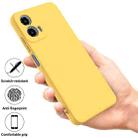 For Motorola Moto G Power 2024 Pure Color Liquid Silicone Shockproof Phone Case(Yellow) - 2