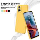 For Motorola Moto G Power 2024 Pure Color Liquid Silicone Shockproof Phone Case(Yellow) - 3