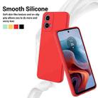 For Motorola Moto G Power 2024 Pure Color Liquid Silicone Shockproof Phone Case(Red) - 3